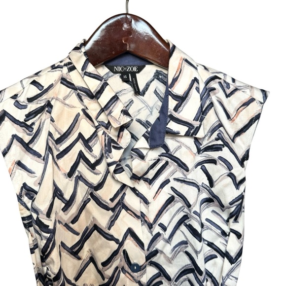 NWT! Nic+Zoe Lookout Shirt Dress White Multi Women's Size XS‎ | MSRP  $198 - Picture 7 of 12